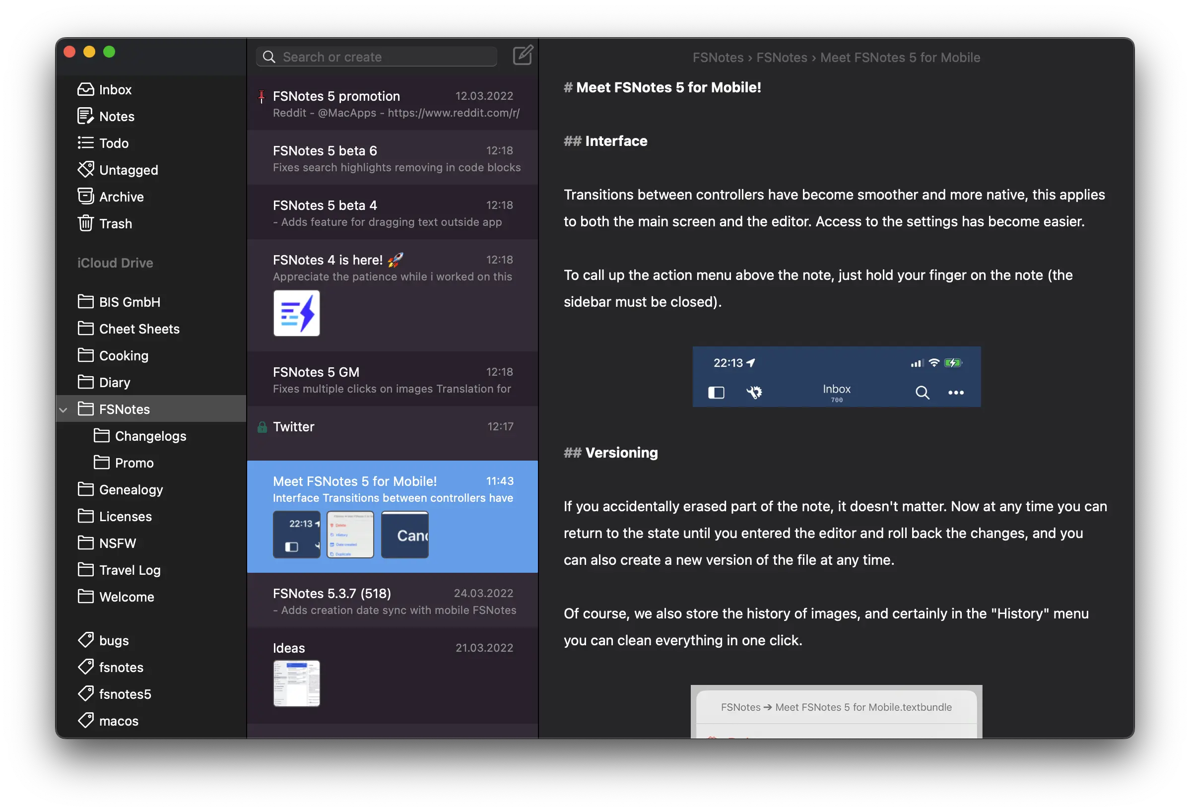 Dark Mode on macOS and iOS