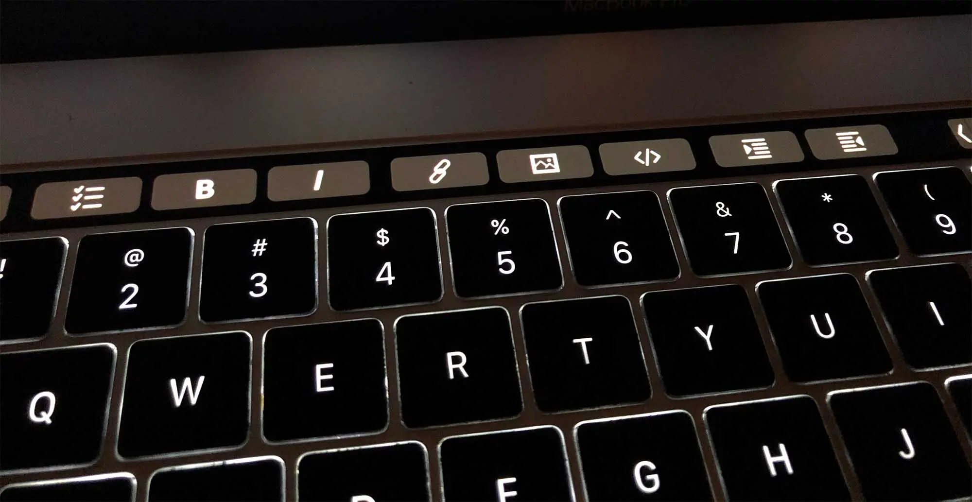 FSNotes Touch Bar on macOS